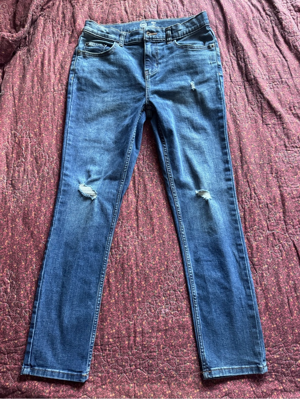 wonder nation Dark Blue Distressed Skinny Jeans